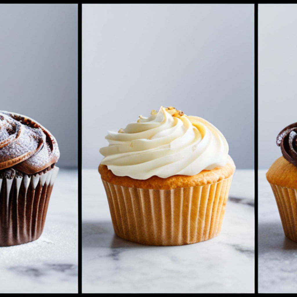 제과제빵 분야의 최신 트렌드 - Here are three detailed image prompts based on the provided text, focusing on current baking and pas...