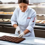 Home 16 제과제빵 시험 중 실전 꿀팁 - **A focused female pastry chef, mid-20s to early 30s, with a serious but determined expression, meti...